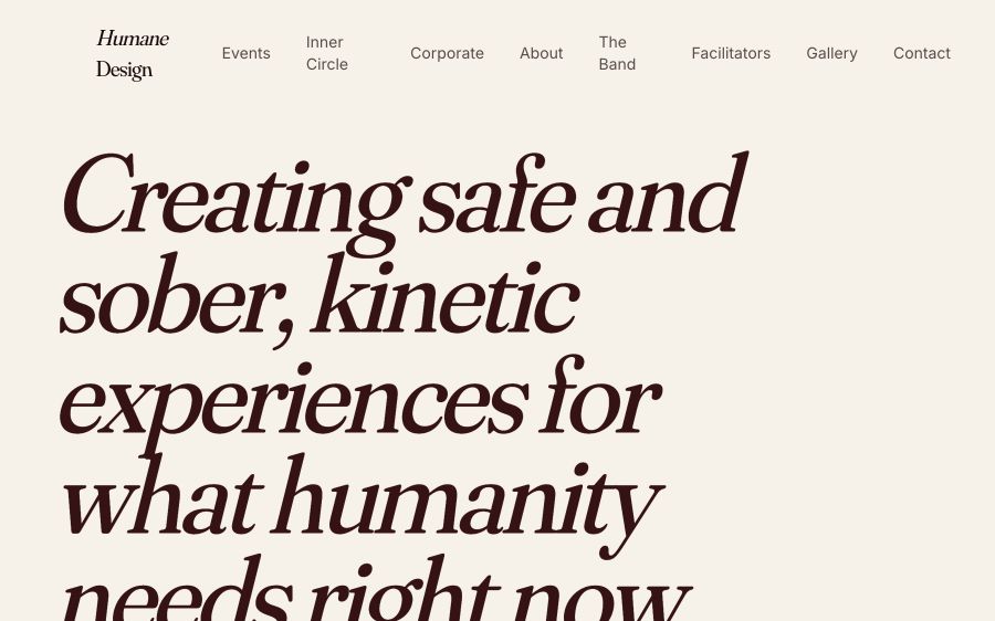 Humane Design website homepage